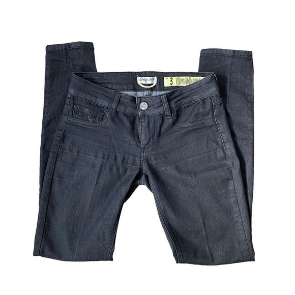 Indigo Rein Skinny Jeans 90’s Black Wash Studded Jeans SZ 3 - Picture 1 of 14